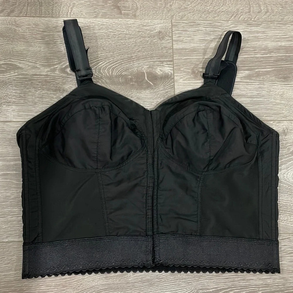 Exquisite Form Fully Front Close Longline Posture Bra Style 5107530 Black 44C - Picture 4 of 15